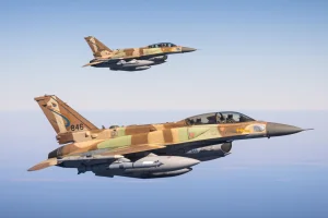 Israeli Air Force (IAF) fighter jets in the skies over the Middle East during IAF strikes on Houthi military targets in Yemen, January 12, 2025. Photo: IDF.