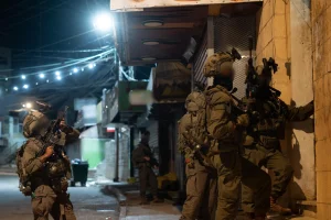 DF soldiers operate as part of an extensive counterterrorism mission in northern Samaria, following intelligence indicating attempts to establish terrorist strongholds and build terror infrastructure in the area. (Photo: IDF)