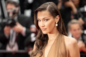 Bella Hadid is attending the ''The Apprentice'' Red Carpet at the 77th annual Cannes Film Festival at Palais des Festivals in Cannes, France, May 20, 2024. (Photo: Luca Carlino/NurPhoto)