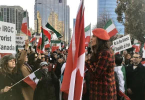 Iranian pro-democracy protest in Toronto, Canada on Nov. 29, 20219 (Photo: Twitter)