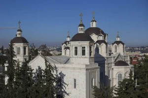 A view The Holy Trinity church in the Russian Compound in Jerusalem on December 22, 2013. Photo by Yonatan Sindel/Flash90