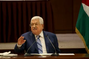 Palestinian president Mahmoud Abbas speaks during a meeting of the Palestinian leadership in the West Bank city of Ramallah. Photo by Flash90