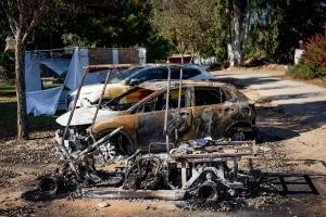 The destruction caused by Hamas terrorists in Kibbutz Nahal Oz, near the Israeli-Gaza border, in southern Israel, October 20, 2023. Photo by Yonatan Sindel/Flash90
