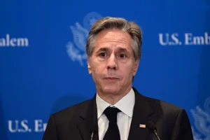 Antony Blinken, United States Secretary of State speaks during a press conference in Tel Aviv on January 9, 2024 (Photo: Tomer Neuberg/Flash90).