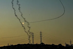 Israeli Iron Dome intercepts a drone fired from Lebanon near Ramot Naftali, on August 21, 2024. Photo by Ayal Margolin/Flash90