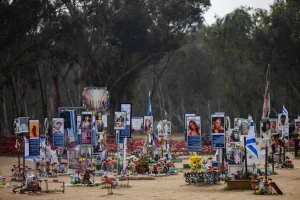View of the Re'im music festival massacre, in southern Israel, January 16, 2025. Photo by Chaim Goldberg/Flash90