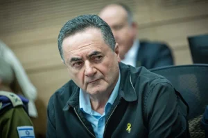Israeli minister of Defense Israel Katz attends a discussion on the army conscription law at a Foreign Affairs and Defense committee meeting at the Knesset, the Israeli Parliament in Jerusalem, on January 22, 2025. Photo by Yonatan Sindel/Flash90