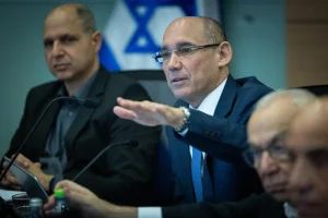 Governor of the Bank of Israel Amir Yaron attends a Finance committee meeting, in the Knesset, the Israeli parliament in Jerusalem on January 28, 2025. Photo by Yonatan Sindel/Flash90