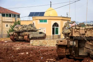 Israeli soldiers in Meiss El Jabal, southern Lebanon, February 10, 2025. Photo by Oren Cohen/Flash90