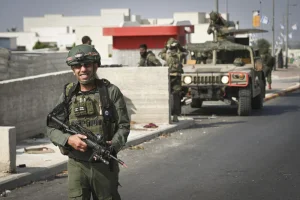 Members of the northern town of Katzrin emergency squad train with the IDF and Police in a joint drill, in Katzrin, Golan Heights, on June 11, 2025. Photo by Michael Giladi/Flash90