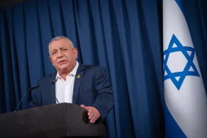 Gadi Eisenkot speech, July 1 2025. Photo: Flash 90