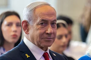 Israeli prime minister Benjamin Netanyahu and his wife Sara attend a Christian Conference in Jerusalem, on April 27, 2025. Photo by Chaim Goldberg/Flash90