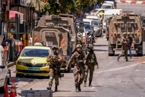 Israeli security forces raid the West Bank city of Ramallah, August 26, 2025. Photo by Flash90