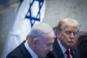 Israeli Prime Minister Benjamin Netanyahu speaks during a special plenum session in honor of U.S. President Donald Trump at the Knesset, Israel’s parliament in Jerusalem, on October 13, 2025. Photo by Yonatan Sindel/Flash90
