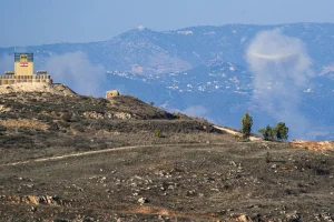 Smoke rises from southern Lebanon following Israeli airstrikes, as seen from the Israeli side of the border, on November 27, 2025. Photo by Ayal Margolin/Flash90