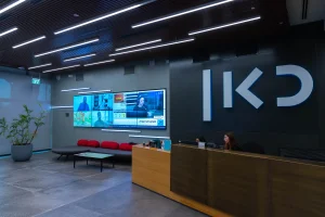 The broadcast offices and studios of the Israeli Public Broadcasting Corporation, in Jerusalem. Sign reads: "KAN" January 31, 2023. Photo by Olivier Fitoussi/Flash90.