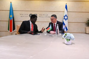 Israeli FM Gideon Sa’ar Hosts South Sudan Counterpart, July 29 2025. Photo: ME24 X