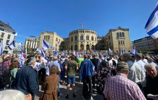 ICEJ Norway Rally against antisemitism. 12 May, 2024. Credit: ICEJ Norway