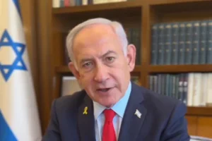 Prime Minister Benjamin Netanyahu delivers a video message, Monday, May 5, 2025. (Photo: Screenshot)