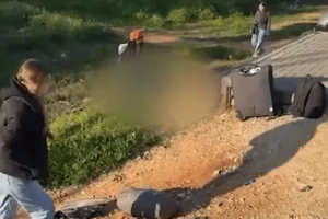 Footage from the scene of the attack at Karkur Junction, near the town of Pardes Hanna, February 27, 2025. Photo: Screenshot of footage of a passerby.