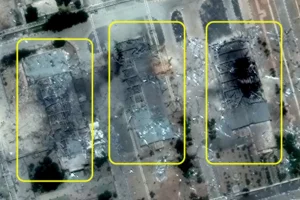 Nuclear sites in Iran, as shown by satellite images, June 23, 2025. Photo: Global Times X screenshot