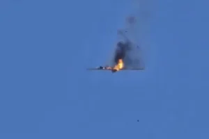 IDF Hermes 900 drone is shot down by a Hezbollah surface-to-air missile in southern Lebanon, June 1, 2024. (Photo: Screenshot/X)