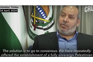 Senior Hamas official Khalil al-Hayya, the Deputy Chairman of Hamas in Gaza, on April 24, 2024 (Photo: Screenshot).
