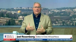 ALL ISRAEL NEWS Editor-in-Chief Joel C. Rosenberg on Newsmax TV (Photo: Screenshot)