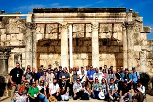 Joel C. Rosenberg leads Faith Wins staff through Israel. Photo credit: Joshua Fund and Faith Wins staff