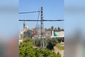 Six people wounded by a direct hit from a Hezbollah attack in the Bedouin town of Arab al-Aramshe in the western Galilee. on April 17 afternoon, 2024 (Photo: Screenshot).