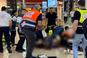 Israeli Police and rescue forces at the terror attack location, at Karmiel, northern Israel, On July 3, 2024 (Photo: Magen David Adom).