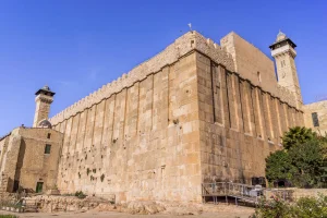The Cave of the Patriarchs (Tomb of the Patriarchs, Machpelah), a religious shrine, in the downtown of Hebron, Israel. 14 January 2024. (Shutterstock)