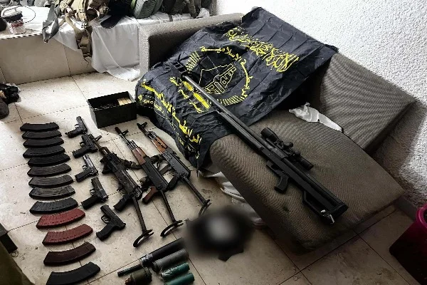 Weapons found at Shifa Hospital, in late March 2024 (Photo: IDF).