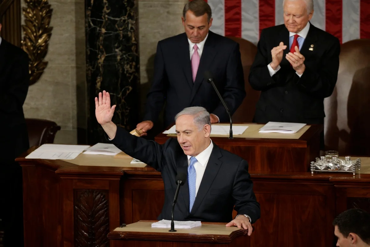 Israeli Prime Minister Benjamin Netanyahu addresses a joint meeting of Congress in the House Chamber on Capitol Hill in Washington, March 3, 2015 (Photo: REUTERS/Gary Cameron).
