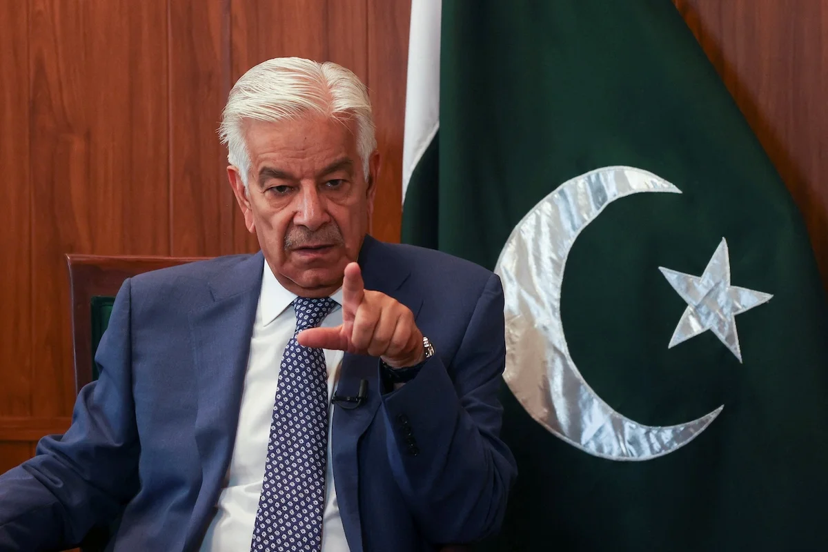 Pakistan's Defense Minister Khawaja Muhammad Asif