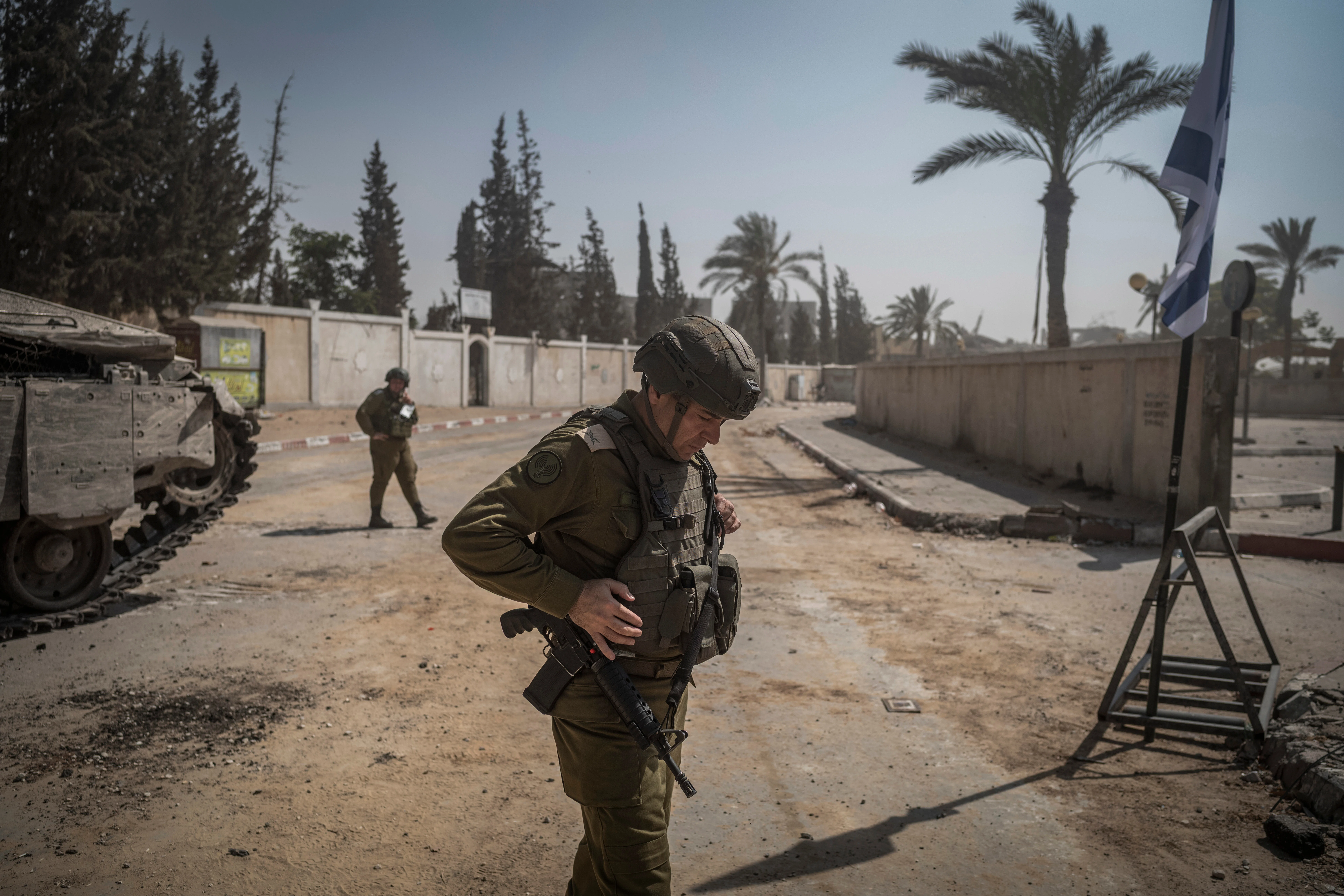 IDF Spokesperson Effie Defrin is pictured at the European Hospital in Khan Yunis, where the Israeli military discovered a tunnel believed to be the site of Hamas military chief Muhammad Sinwar's death last month. June 8, 2025 Photo: Reuters Connect