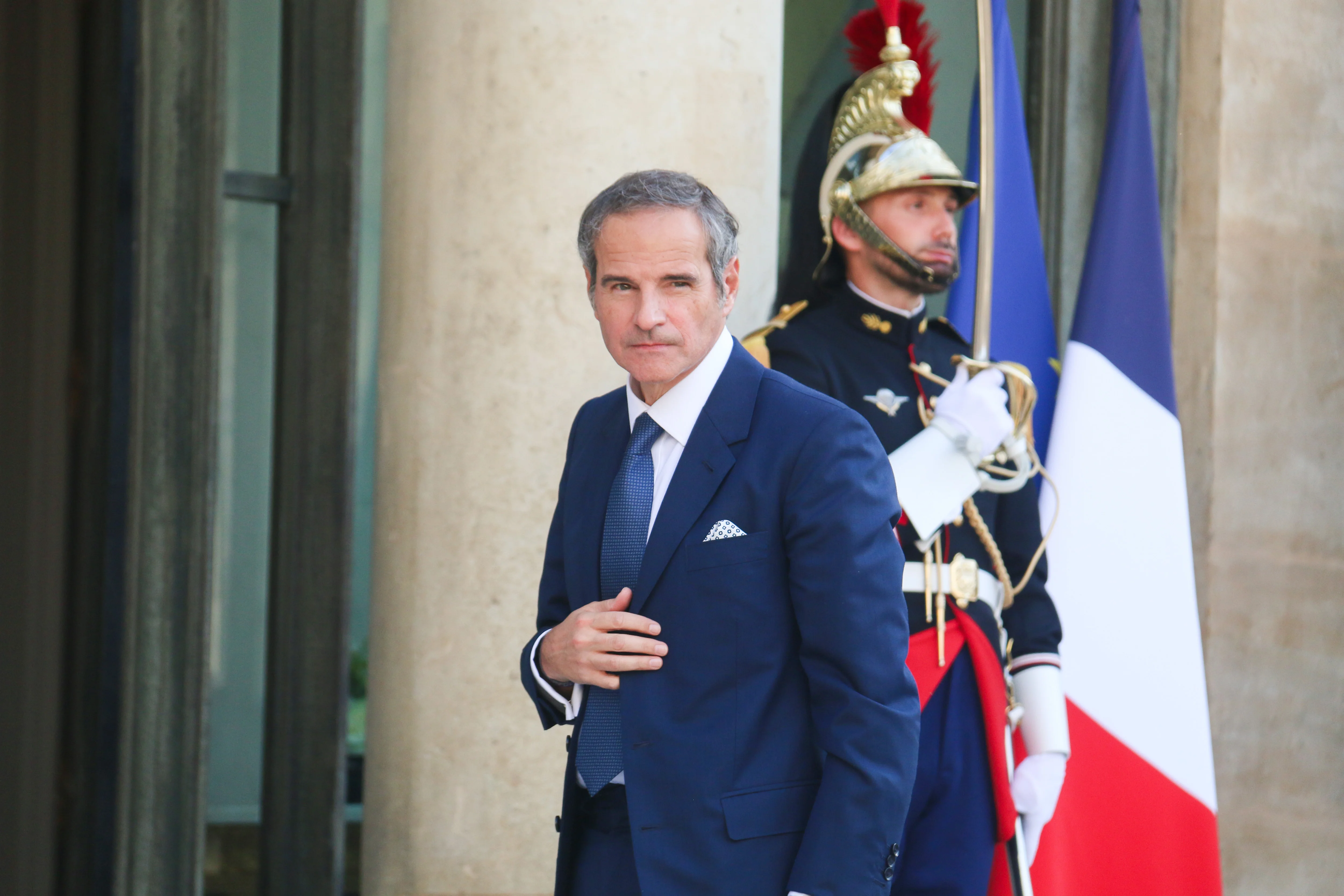 The Director General of the International Atomic Energy Agency, Rafael Grossi, was received at the Elysee Palace for a meeting with the French President regarding the recent strikes against Iran's nuclear program in Paris on June 25, 2025. (Photo: via Reuters)