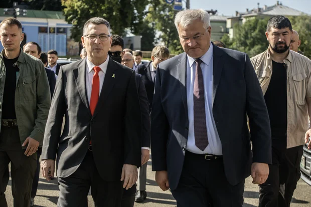 Ukrainian Foreign Minister Andrii Sybiha And Israeli Foreign Minister Gideon Saar Meet In Kyiv Wednesday, July 23rd, 2025 Photo: Reuters Connect