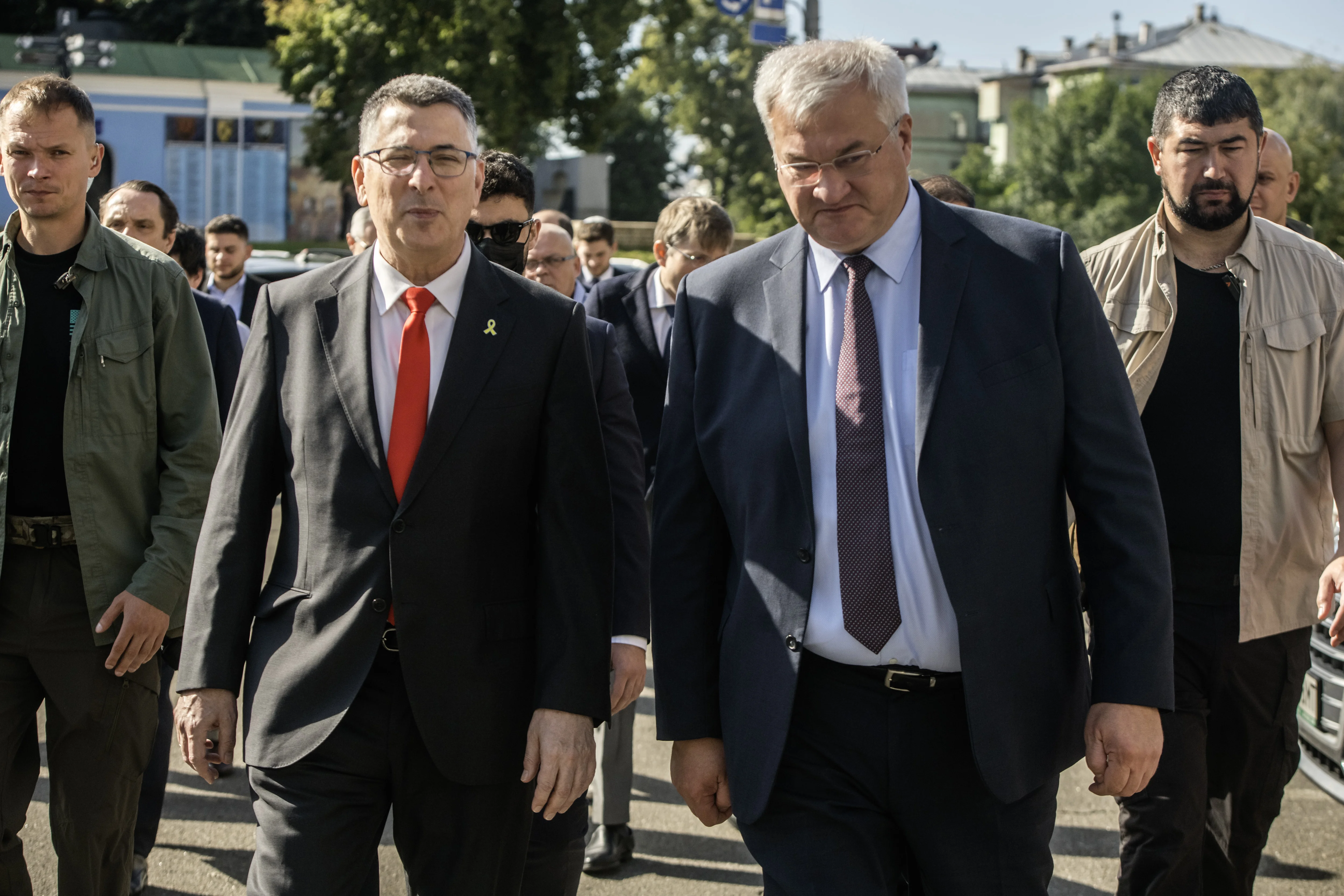Ukrainian Foreign Minister Andrii Sybiha And Israeli Foreign Minister Gideon Saar
