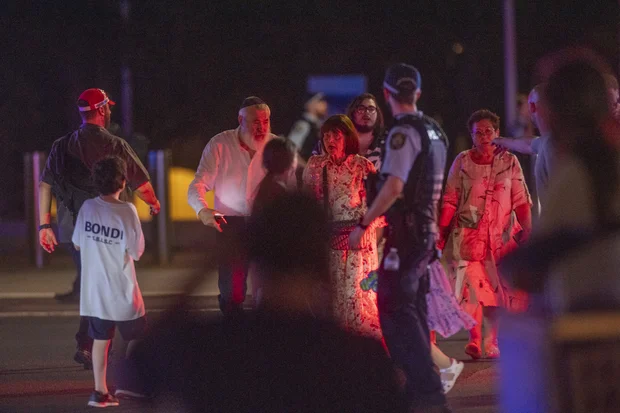 Street scenes following a shooting at Bondi Beach, in Sydney, Sunday, December 14, 2025. Multiple people are believed to have been killed after gunmen opened fire at a crowd gathered at Bondi Beach. December 12, 2025 Photo: Reuters connect