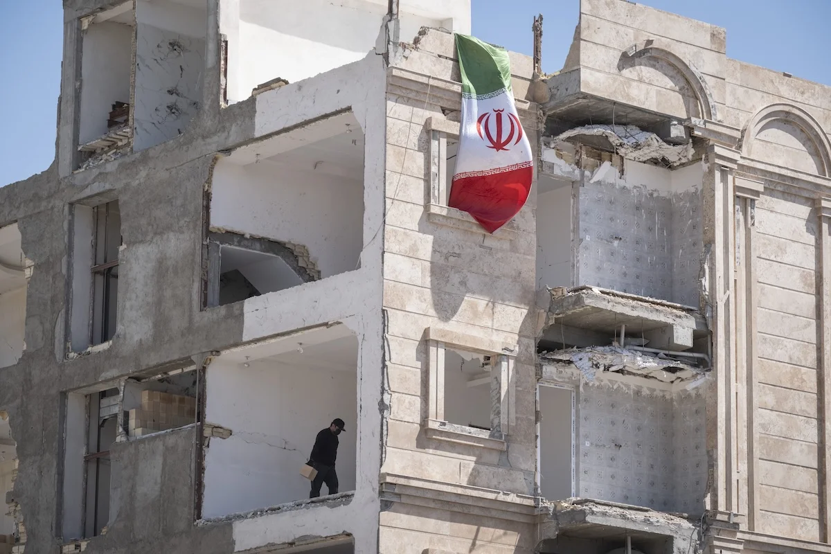 building damaged in Tehran