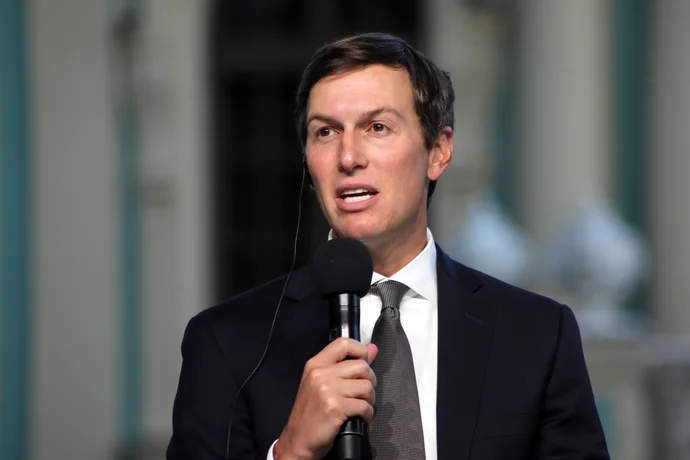 US President Donald Trump's Special Envoy Jared Kushner attends a joint news conference with President of Ukraine Volodymyr Zelenskyy