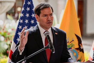 U.S. Secretary of State Marco Rubio participates in a press conference with Ecuador's Minister of Foreign Affairs and Human Mobility Roberto Kury (not pictured) at the presidential palace, in Quito, Ecuador, September 9, 2026. (Photo: REUTERS/Karen Toro)