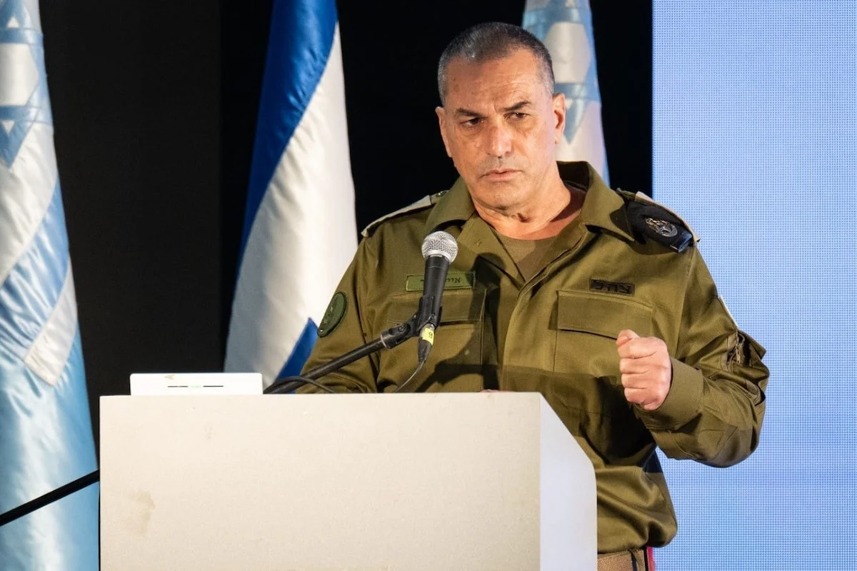 IDF Chief Lt.-Gen. Eyal Zamir speaks to a conference of senior officers