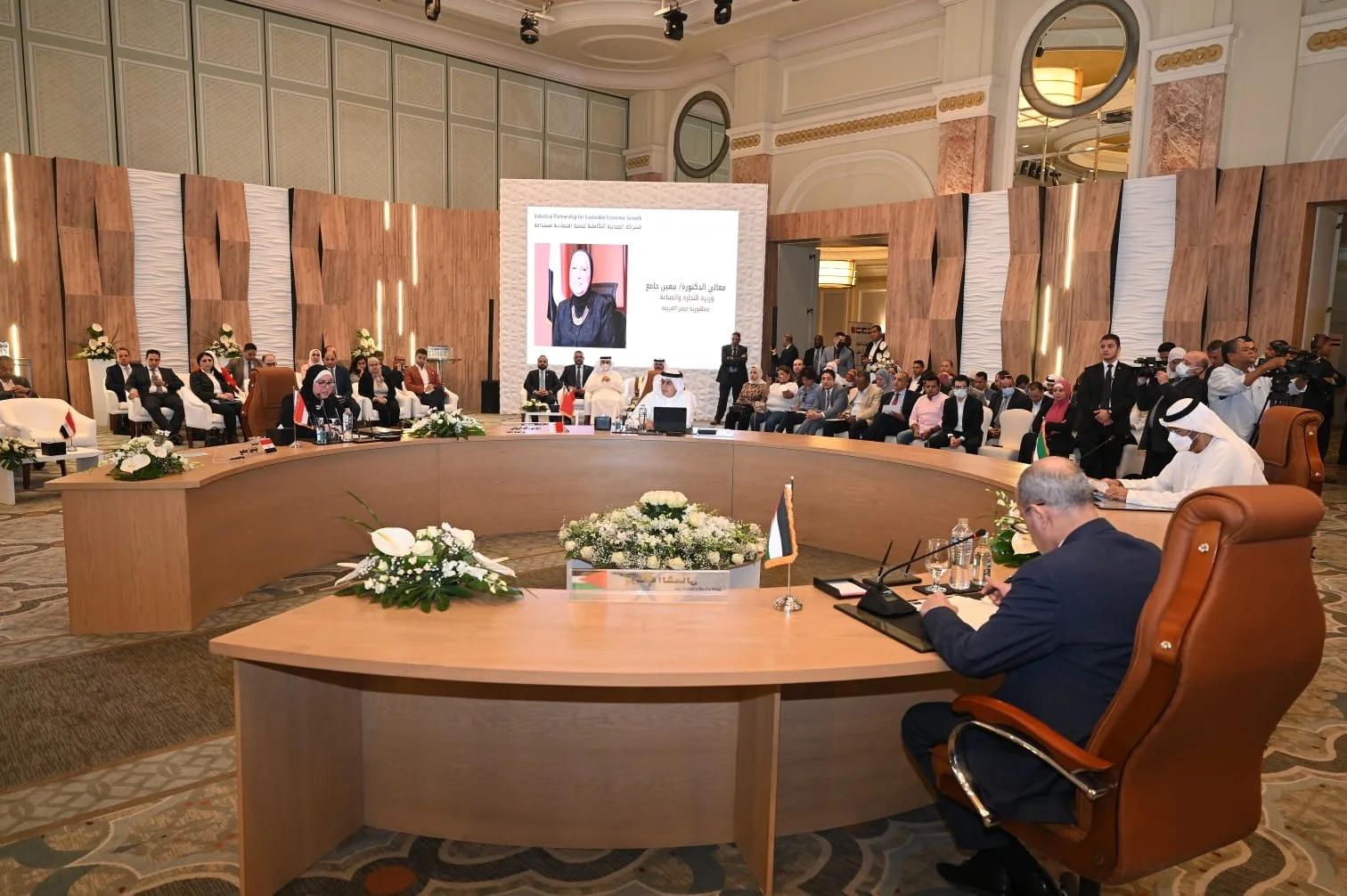 Ministers of trade and industry from Egypt, United Arab Emirates, Bahrain, and Jordan meet in Cairo, July 25, 2022 (Photo: Egyptian Ministry of Trade and Industry)