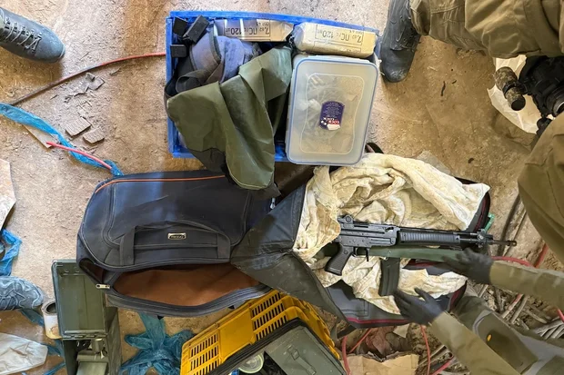 IDF arrests 12 Palestinian terror suspects, seizes large weapons cache, including explosive devices
