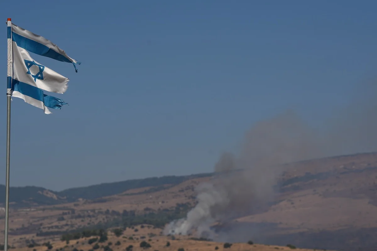 Smoke rises near the Israeli border with Lebanon, following missiles attack from Lebanon, July 21, 2024. (Photo: Ayal Margolin/Flash90)