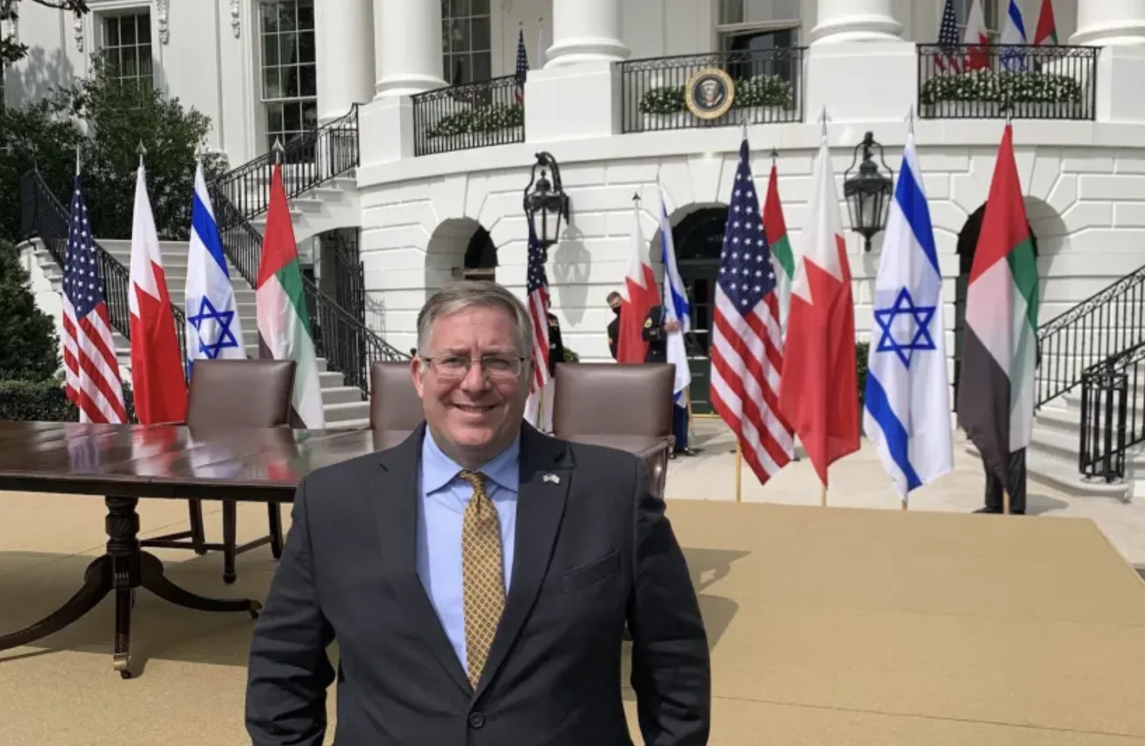 Joel C. Rosenberg attends the signing ceremony of the Abraham Accords at the White House, Sept. 15, 2020. (Photo: All Israel News)