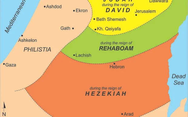 A map of the urban development in the biblical Kingdom of Judah. (Image: J Rosenberg/Hebrew University)