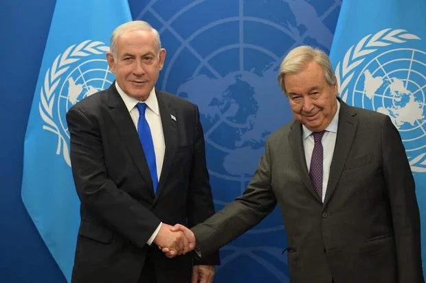 Netanyahu meets UN chief Guterres, says it must ‘change attitude toward State of Israel’